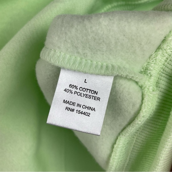 Vinyl Icons Lime Green New York Sweatshirt Women Large Comfort Soft New With Tag - Picture 8 of 9